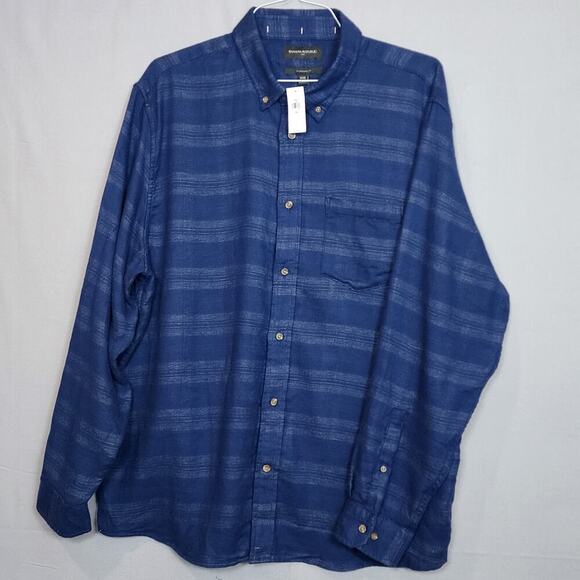 NWT BANANA‎ REPUBLIC MEN'S Untucked Flannel Shirt Size XXL - Picture 2 of 8